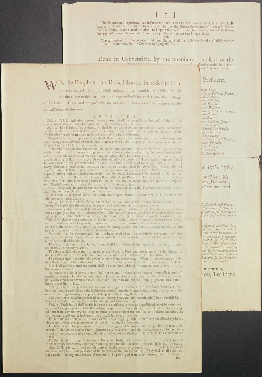 美国宪法，1787年 作者 美国学校