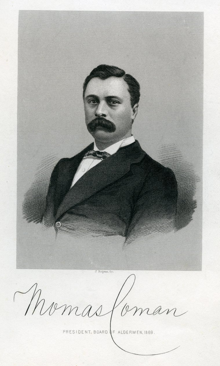 托马斯·科曼，由J.罗杰斯，1869年刻 作者 美国学校