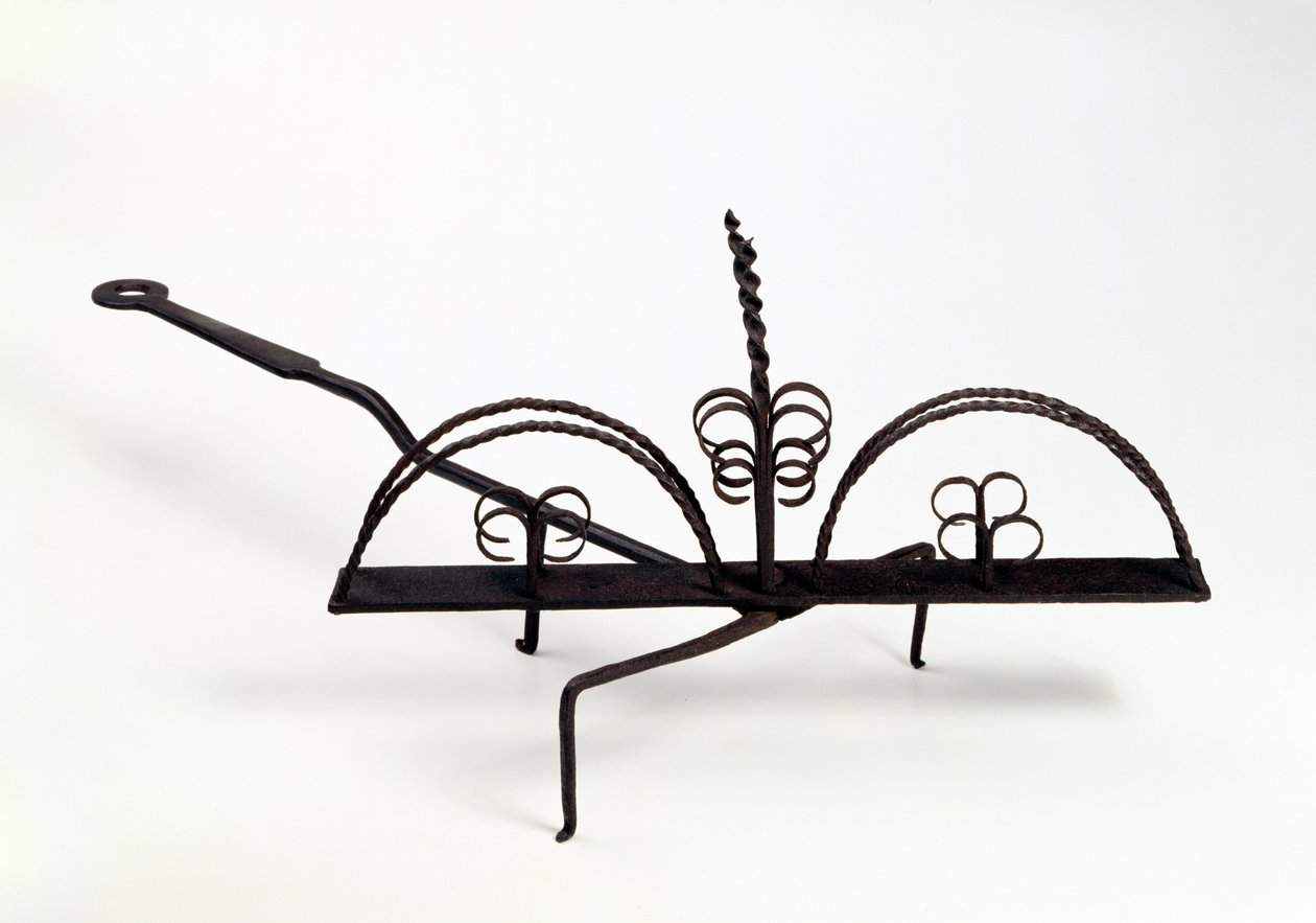 烤面包机，c.1800（锻铁） 作者 美国学校