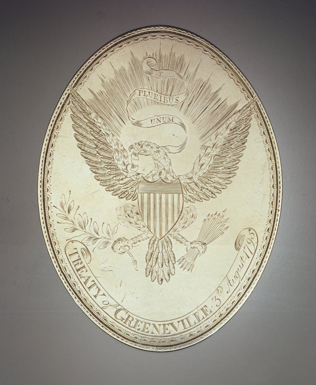 条约格林维尔和平奖章，1795年 作者 美国学校