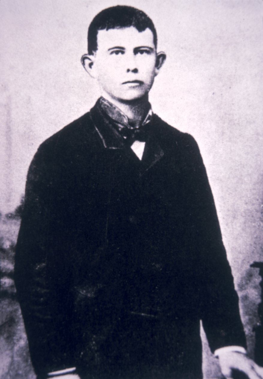 鲍勃-道尔顿（1869-1892）（黑白照片）。 作者 美国摄影师