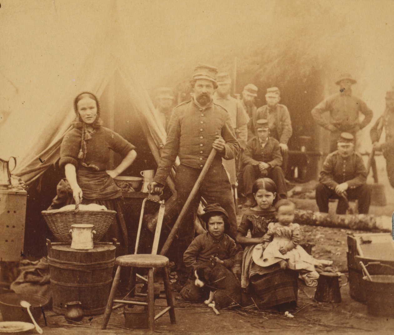 1862年华盛顿特区附近的宾夕法尼亚州第31步兵营（蛋白质印刷品） 作者 美国摄影师