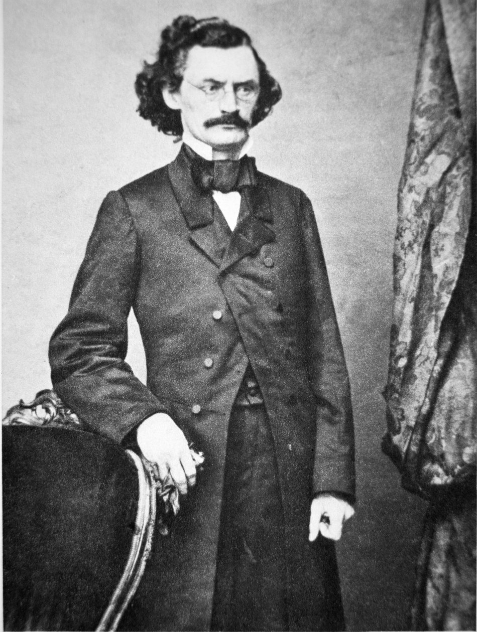 卡尔-舒尔茨（1829-1906）（黑白照片）。 作者 美国摄影师