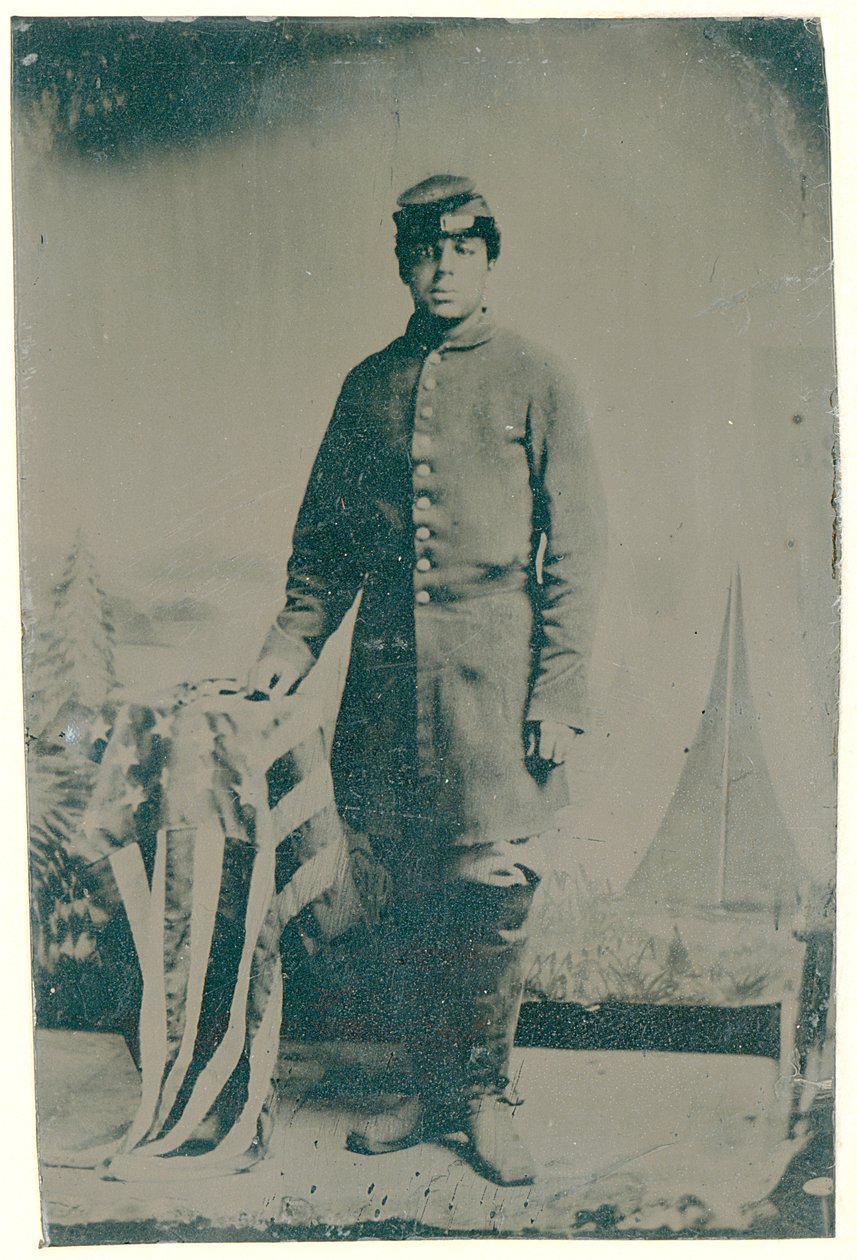 查尔斯·阿纳姆（Charles H. Arnum），1864年第54届马萨诸塞州志愿步兵团的私人部队（锡型照片） 作者 美国摄影师