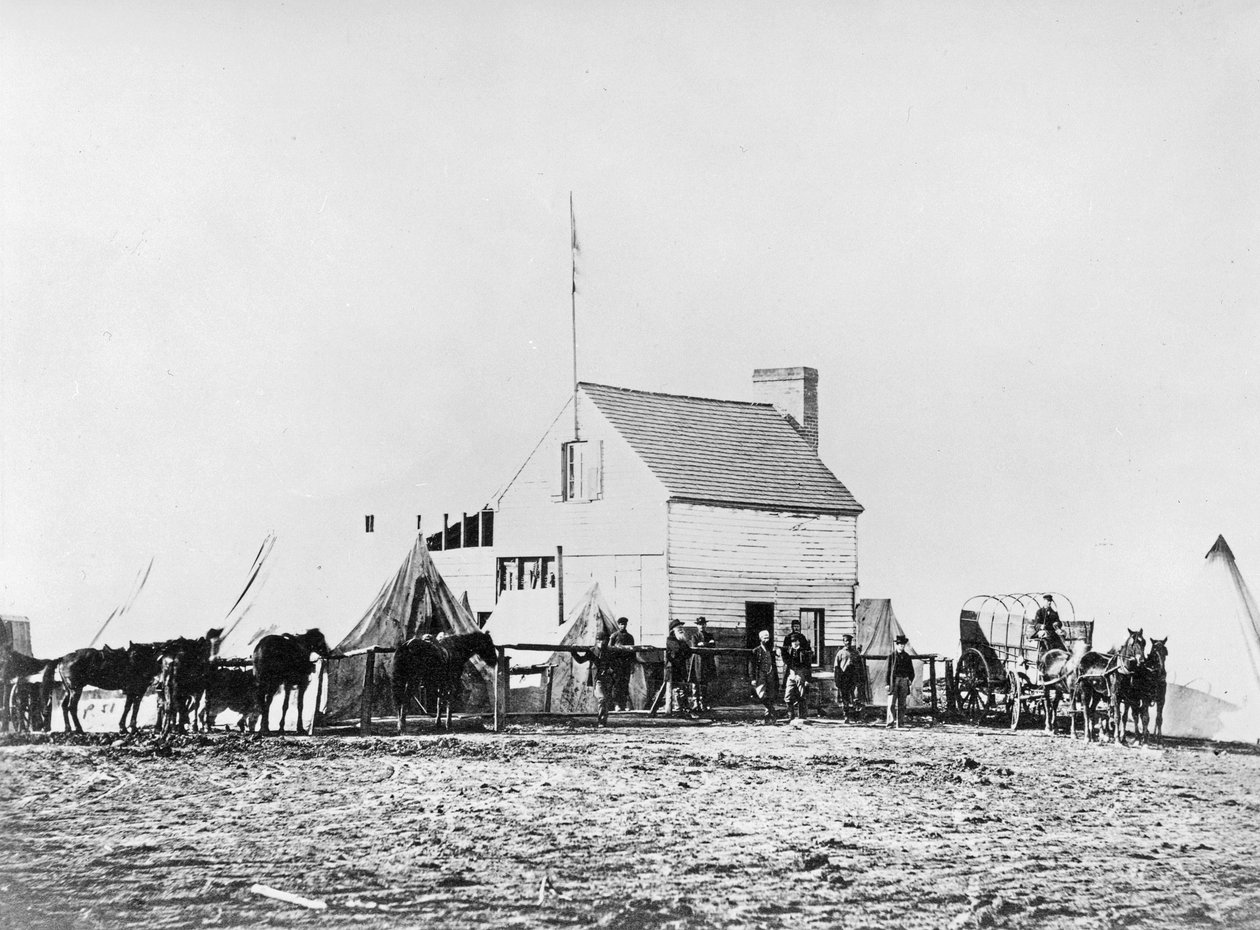 1863年，弗吉尼亚州布兰迪车站卫生委员会总部 作者 美国摄影师