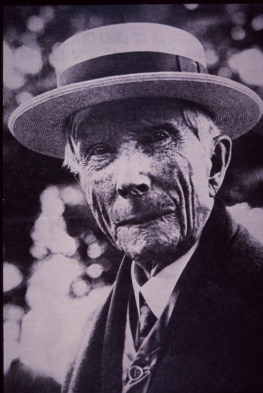 约翰-D-洛克菲勒，约1930年（黑白照片）。 作者 美国摄影师
