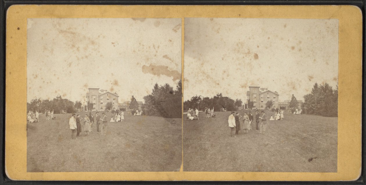 North Front and Lawn，奥尼达社区，纽约州，约1870年 作者 美国摄影师