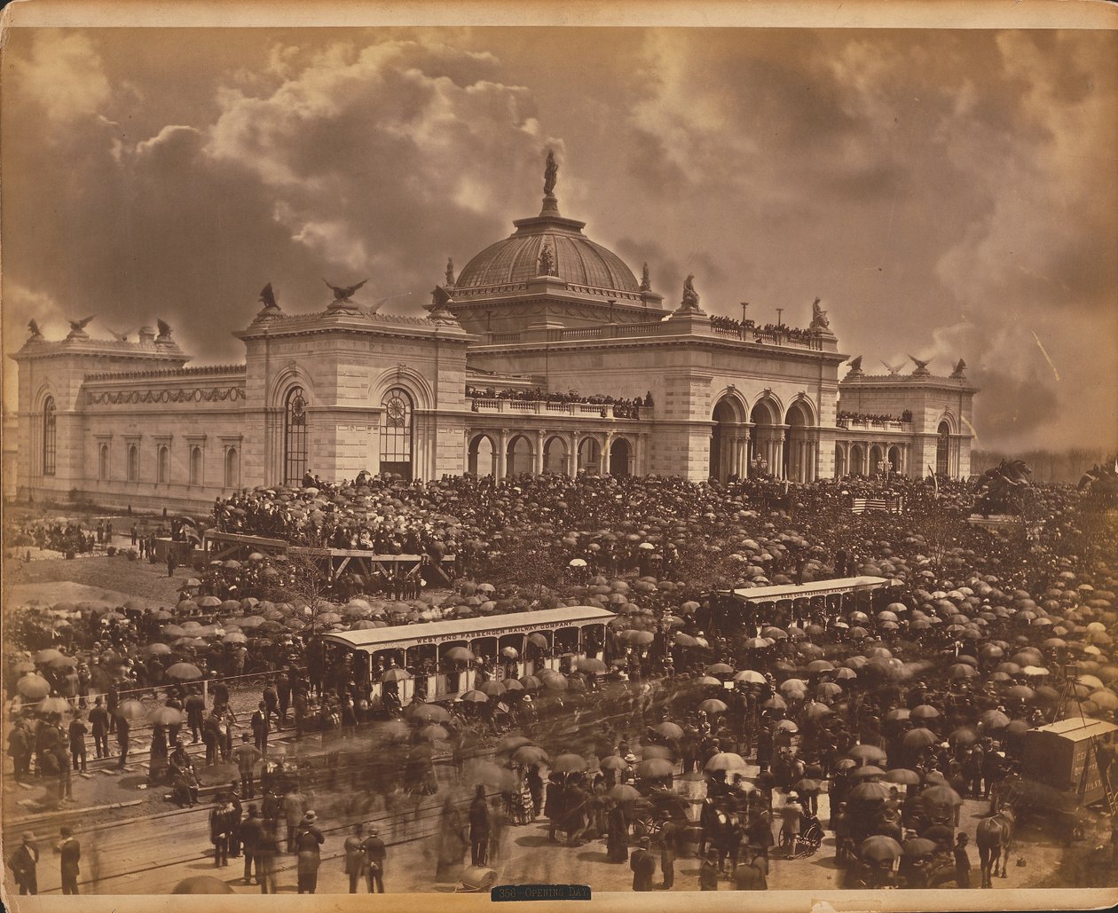 开幕日，“演说家”，1876年百年国际展览，费城 作者 美国摄影师