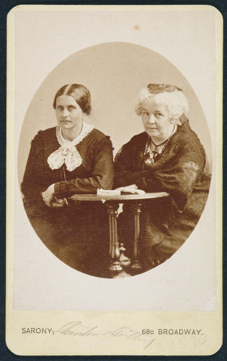 Elizabeth Cady Stanton（1815-1902）和Susan B. Anthony（1820-1906），1880年的肖像 作者 美国摄影师