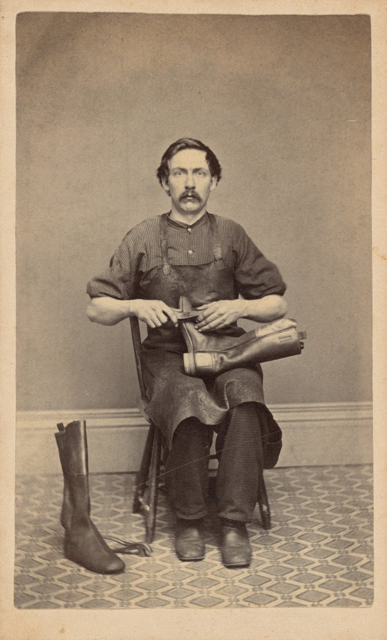 靴匠肖像，约 1863 年（照片1863 年（照片） 作者 美国摄影师
