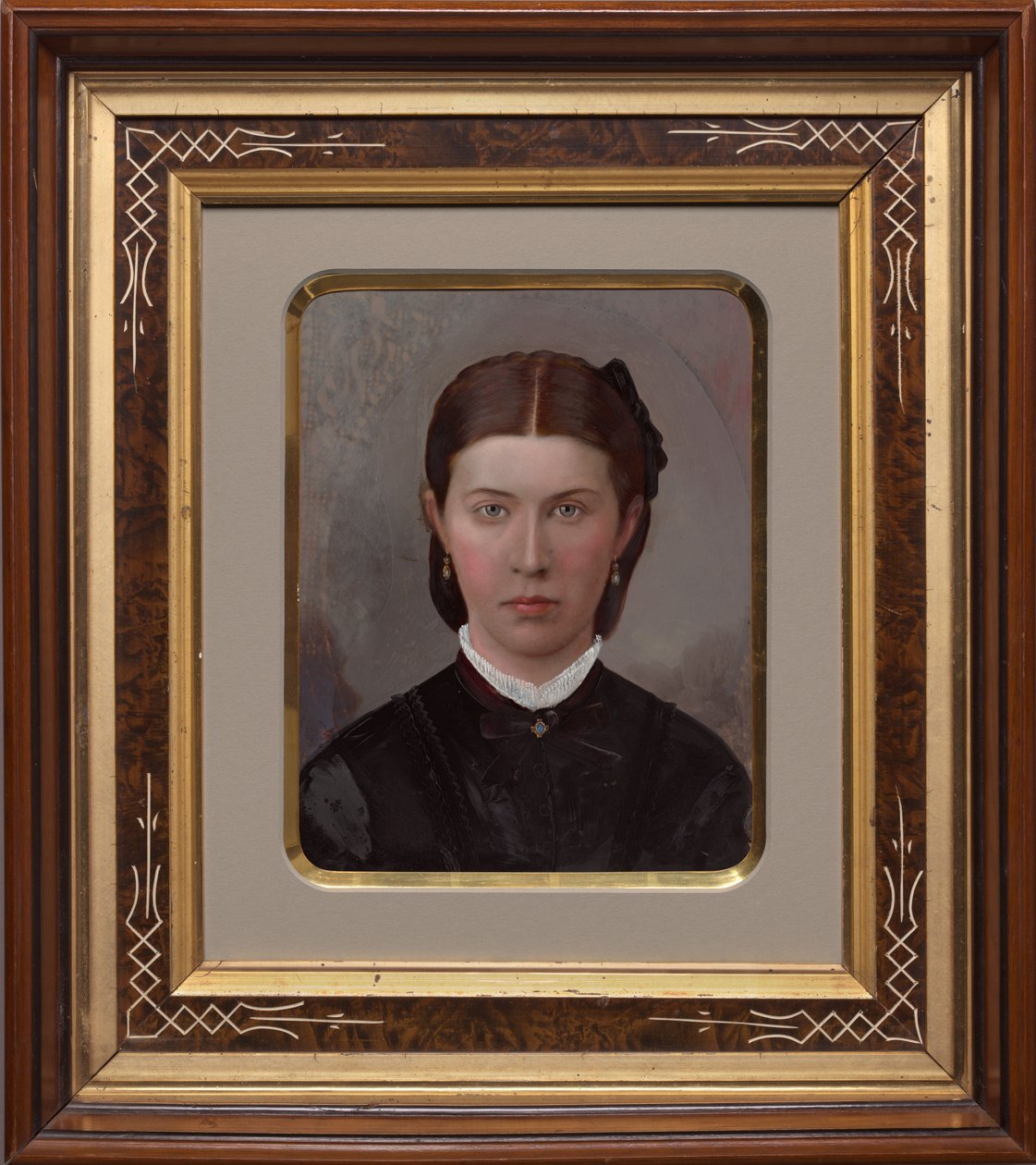 一位妇女的肖像，1870-1880 年（照片） 作者 美国摄影师