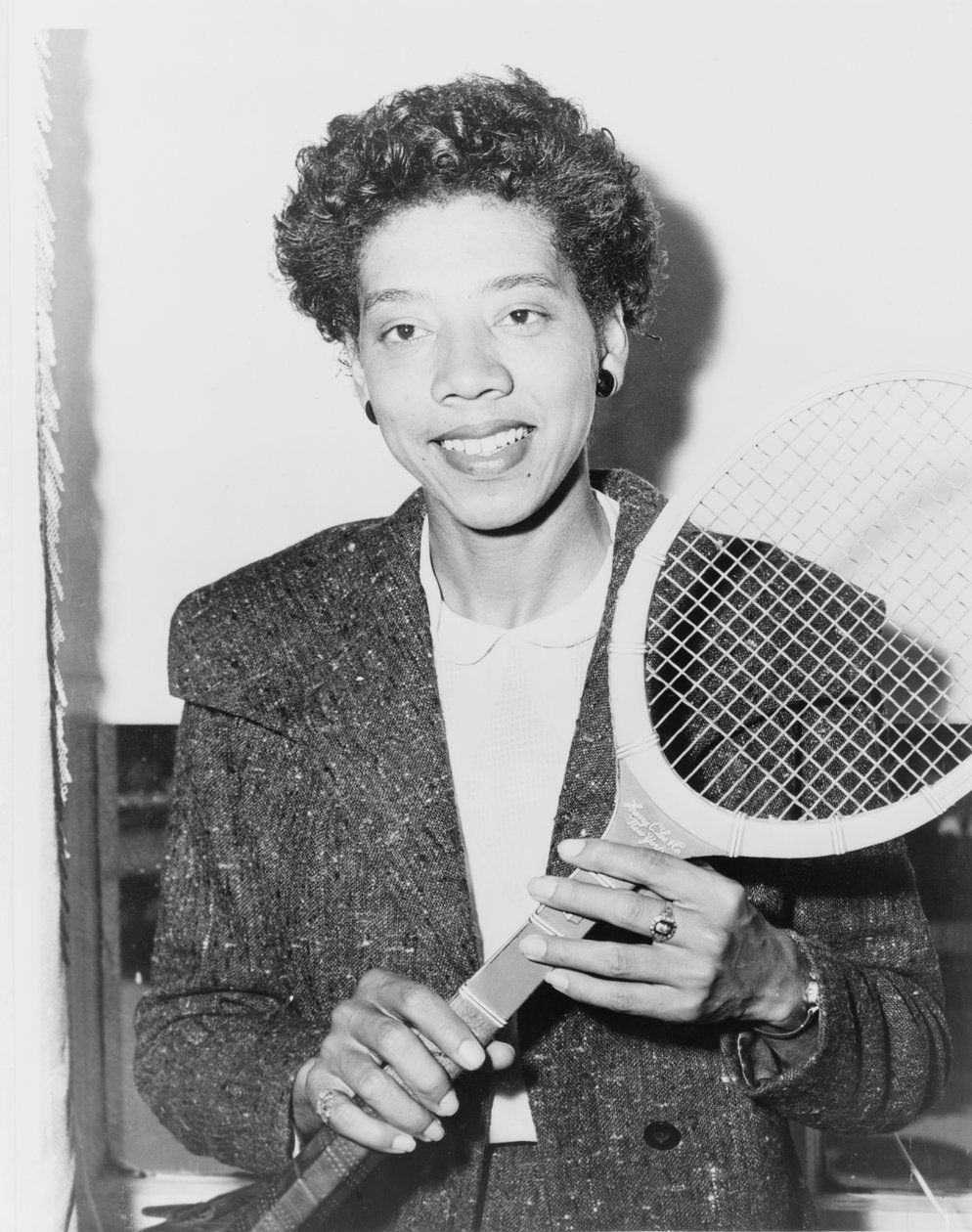 网球明星Althea Gibson，美国，1956年 作者 美国摄影师