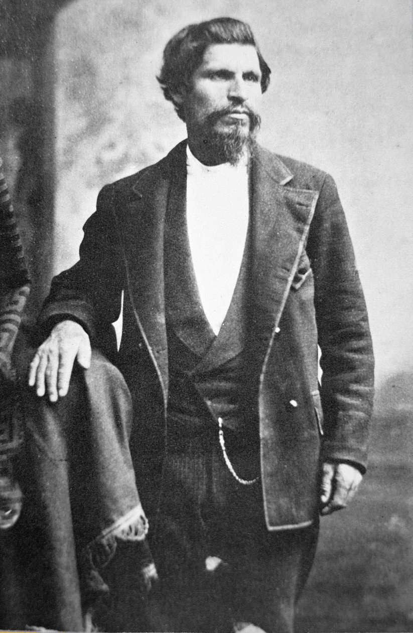 Tiburcio Vasquez（黑白照片）。 作者 美国摄影师