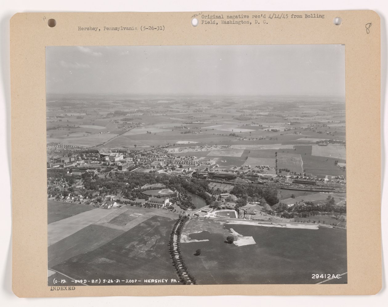 View of Hershey, Pennsylvania, 26th May 1931 (b/w photo) 作者 美国摄影师