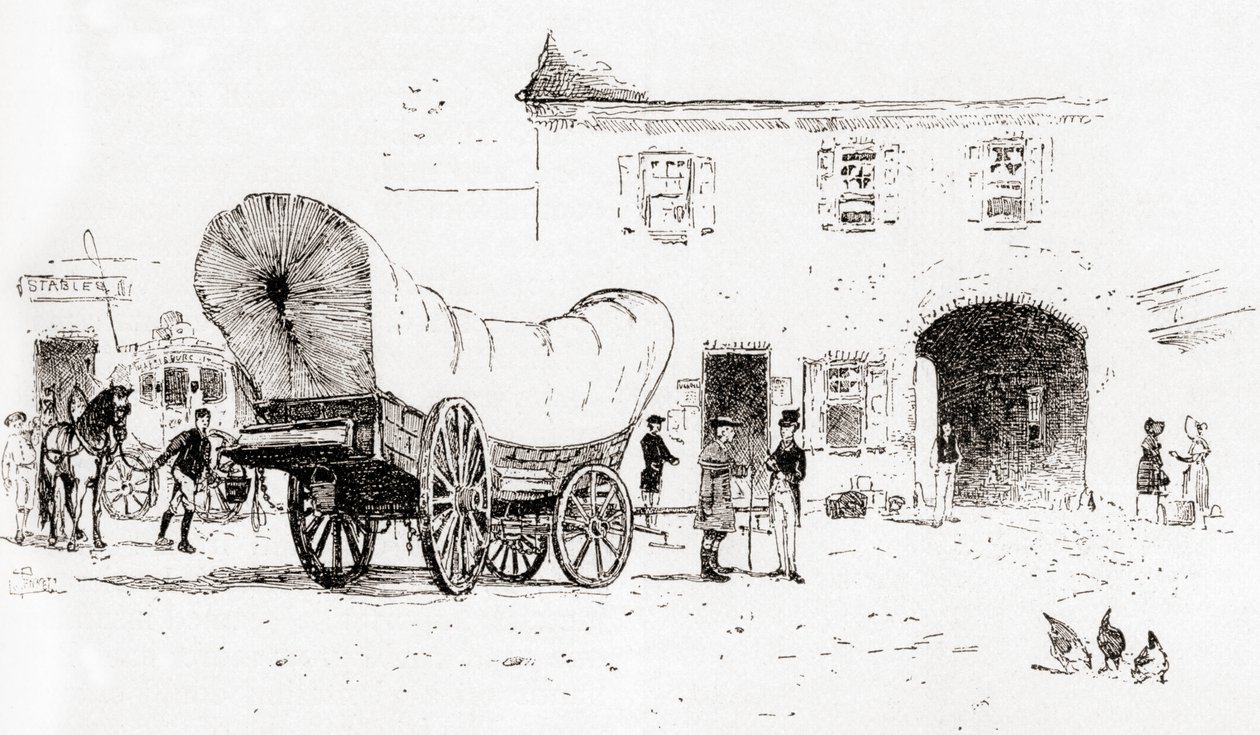 A Conestoga wagon in the Bull