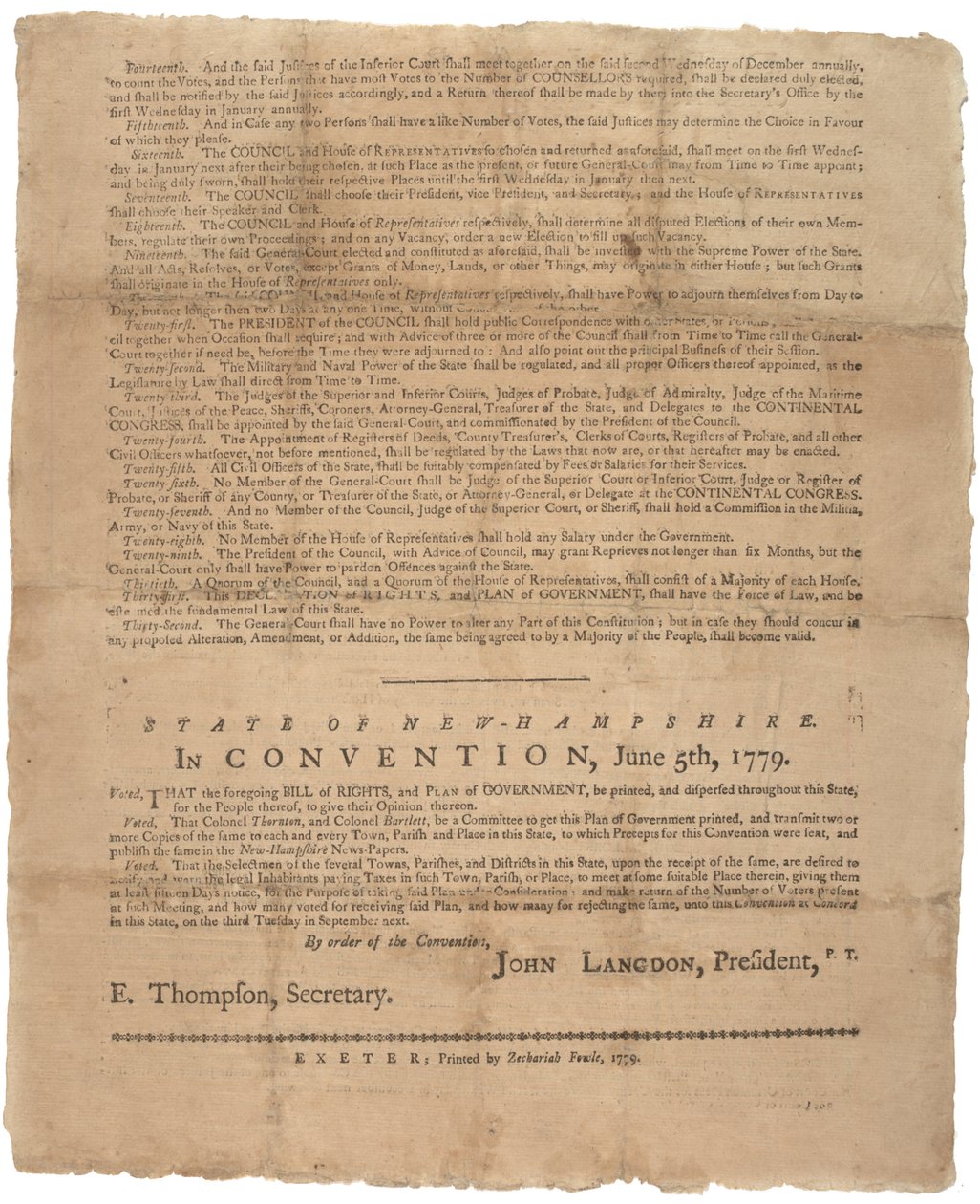 1779年的权利宣言和新罕布什尔州的政府请求 作者 美国学校