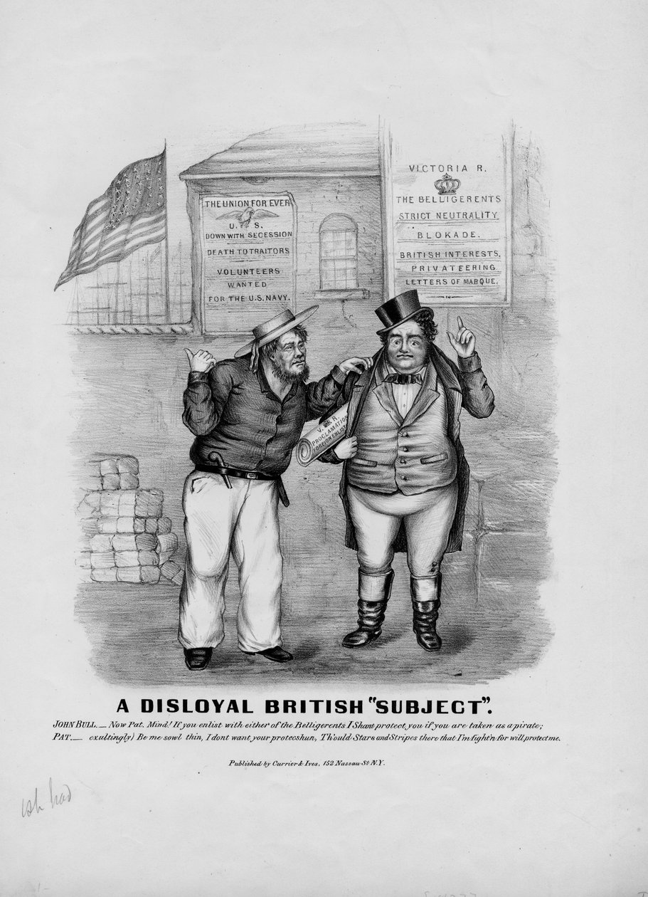 一部不忠实的英国主题，由Currier＆Ives，纽约出版，c.1862 作者 美国学校