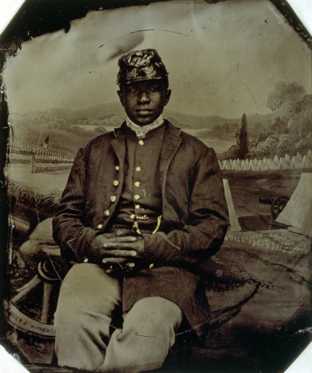 第54届马萨诸塞州步兵亚伯拉罕·F·布朗，c.1863（tintype） 作者 美国学校