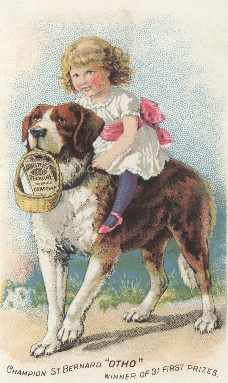 James Pyles Pearline洗涤剂的广告，c.1880 作者 美国学校