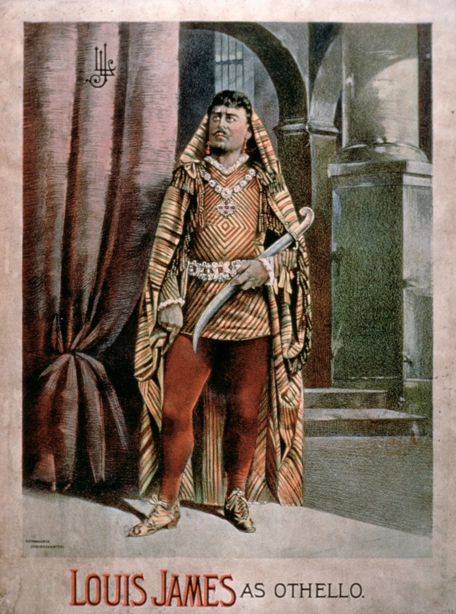 Louis James As Othello的广告 作者 美国学校