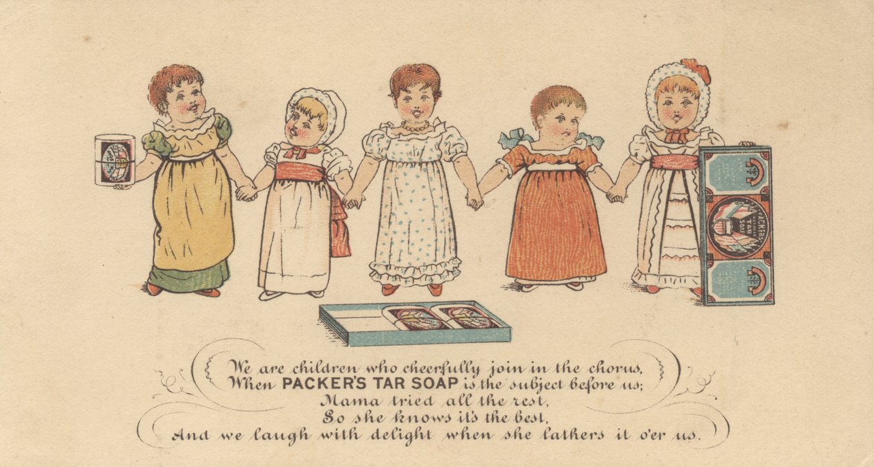 Packers Tar Soap的广告，c.1880 作者 美国学校