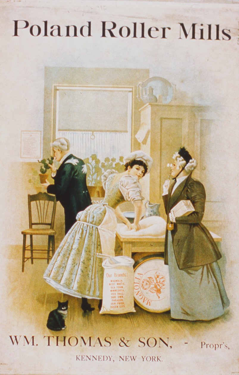 波兰Roller Mills，WM Thomas＆Sons，纽约的广告 作者 美国学校