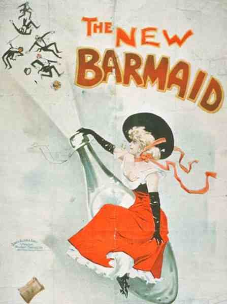 广告 "The New Barmaid"（彩色平印）。 作者 美国学校