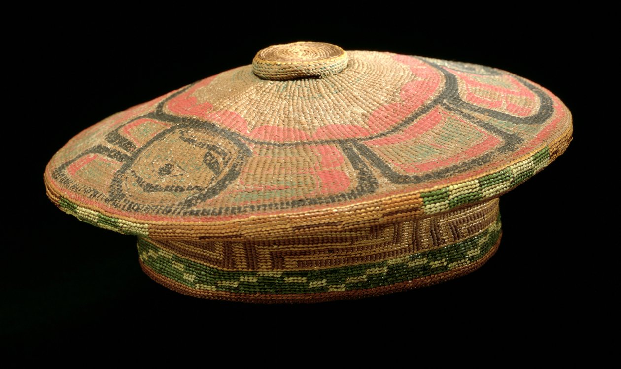 篮帽，1849 年前（植物纤维） 作者 美国学校