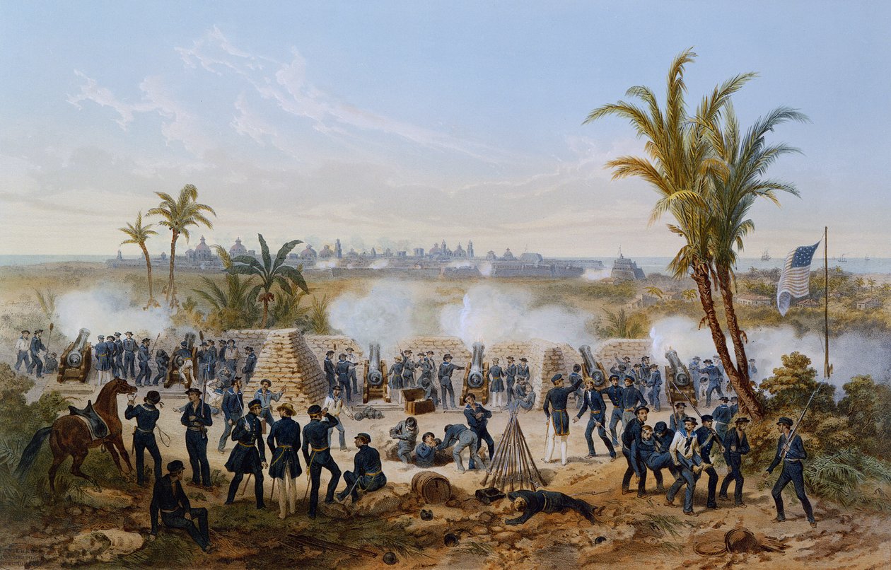 韦拉克鲁斯的轰炸，1847年3月 作者 美国学校