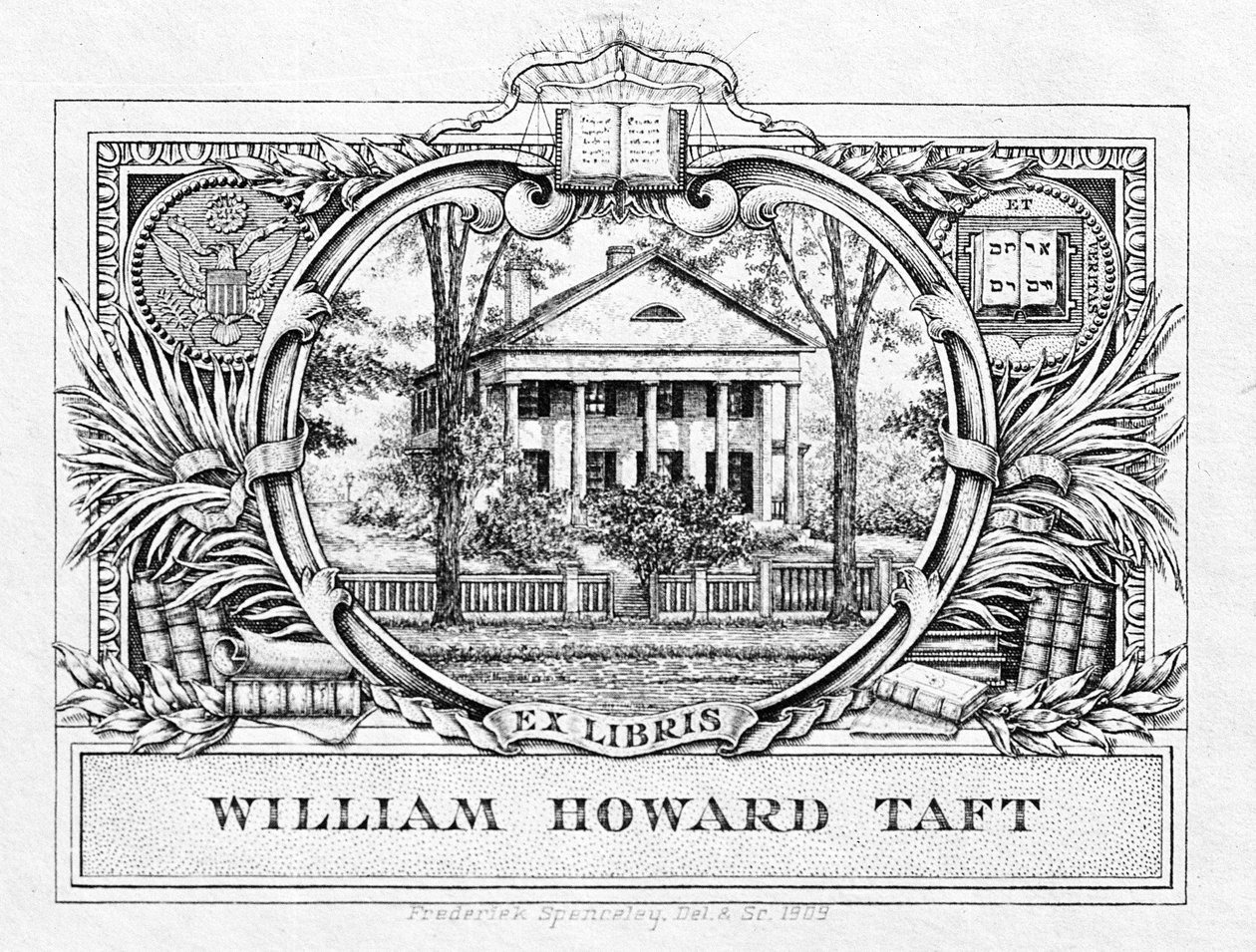 总统William H. Taft的书签（1857-1930）1909年（打印） 作者 美国学校