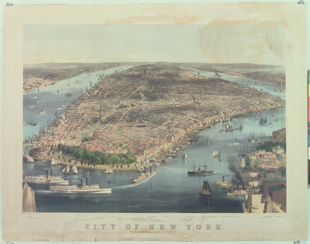 纽约市，1856年 作者 美国学校