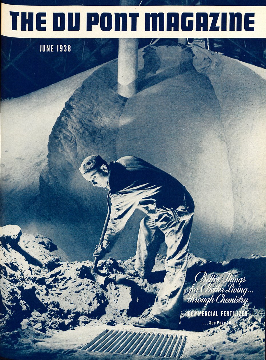 商业肥料，杜邦杂志的封面，1938年6月 作者 美国学校