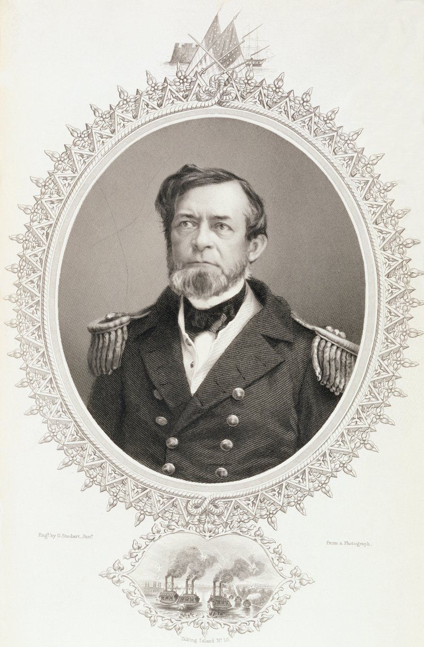 Commodore Andrew Hull Foote，来自“美国历史”，Vol。二，由查尔斯·麦凯（Charles Mackay）拍摄，由G. Stodart雕刻而成 作者 美国学校