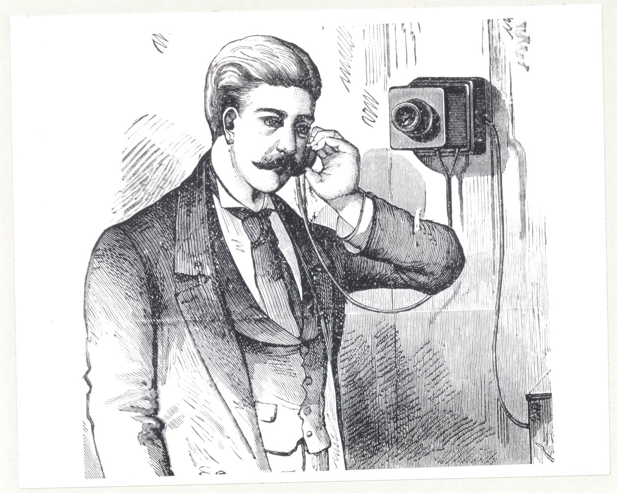 使用的电容器电话，电话由George Bartlett Prescott（1830年），1890年 作者 美国学校