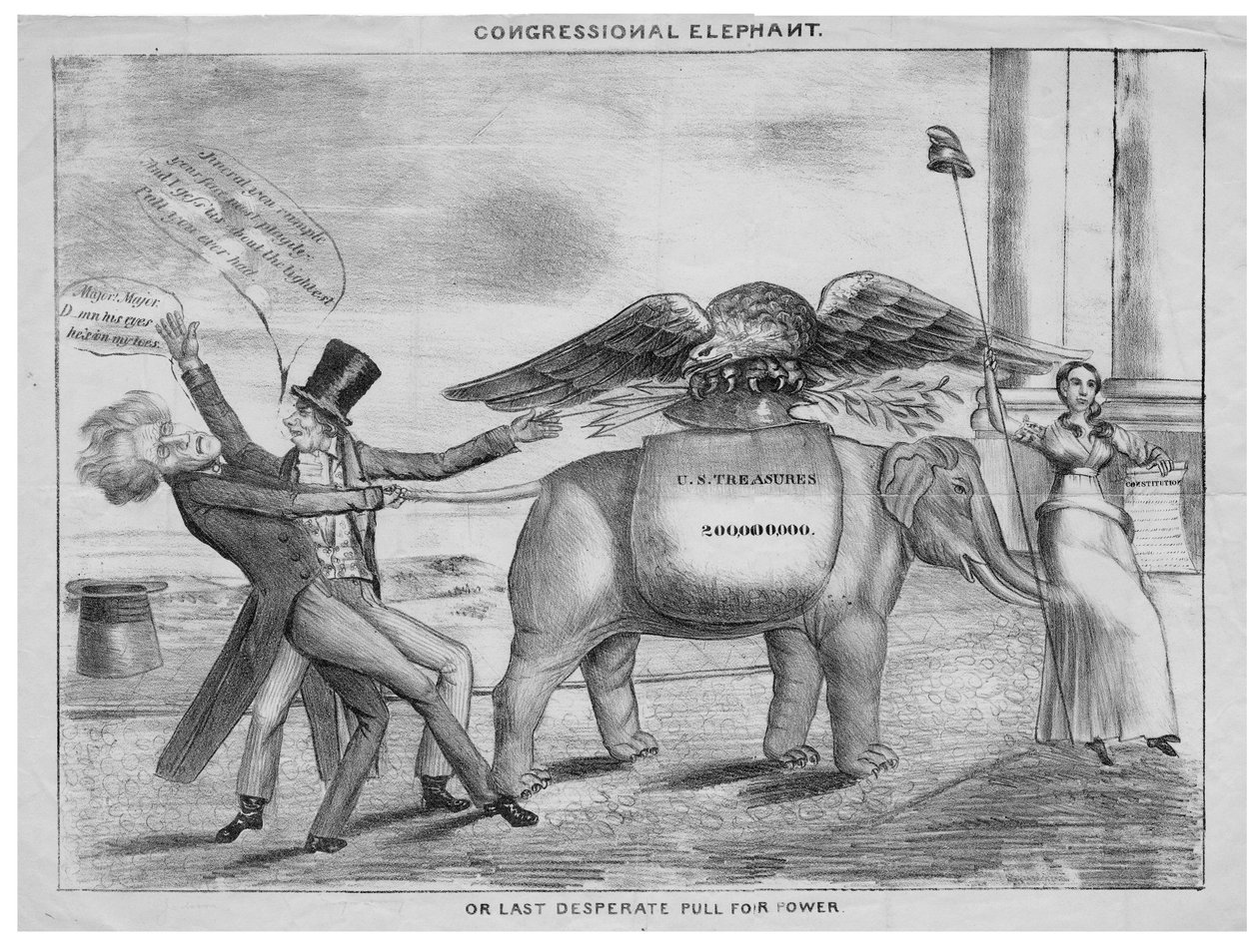 国会大象，或者，最后绝望的权力，1832年 作者 美国学校
