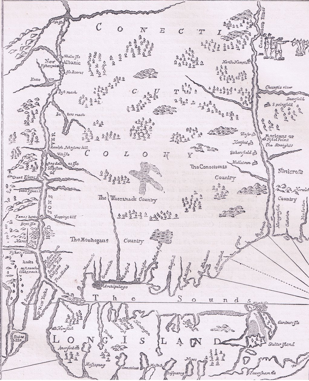 康涅狄格州，来自卡塞尔美国酒吧历史的插图。 由 Petter & Galpin c.1890 (石版画) 作者 美国学校