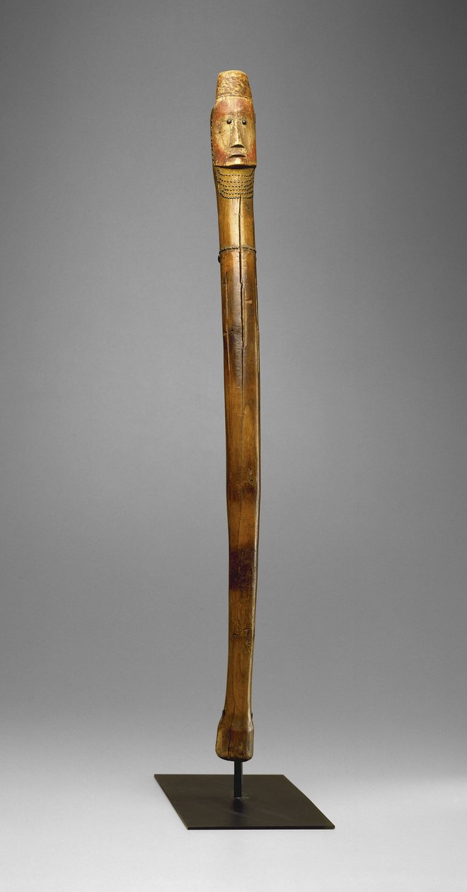 Coup Stick, Yankton Sioux, c.1880 (wood, brass nails, pigment & hot file marks) 作者 美国学校