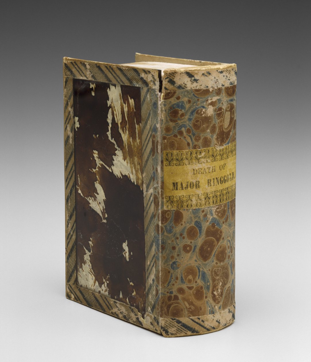 林戈尔德少校之死，c。 1846-1848 年（纸和 verre-églomisé） 作者 美国学校