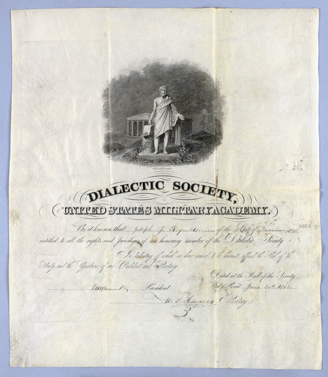 尤利西斯·格兰特（Ulysses S.Grant）签署的文件 作者 美国学校