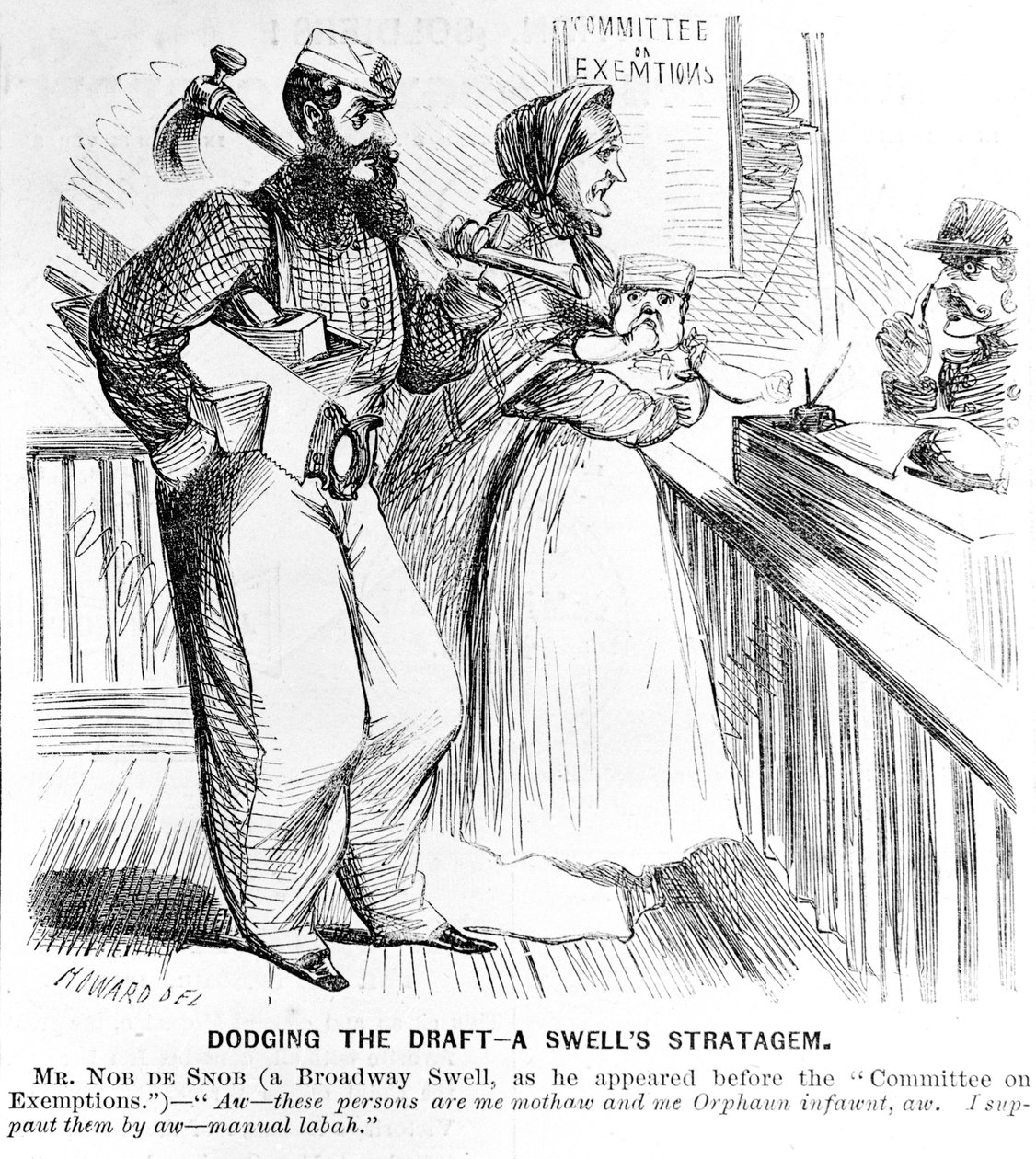 1863年9月19日，来自Frank Leslies Illustrated Newspaper的躲避选秀 - 一个膨胀的战略 作者 美国学校