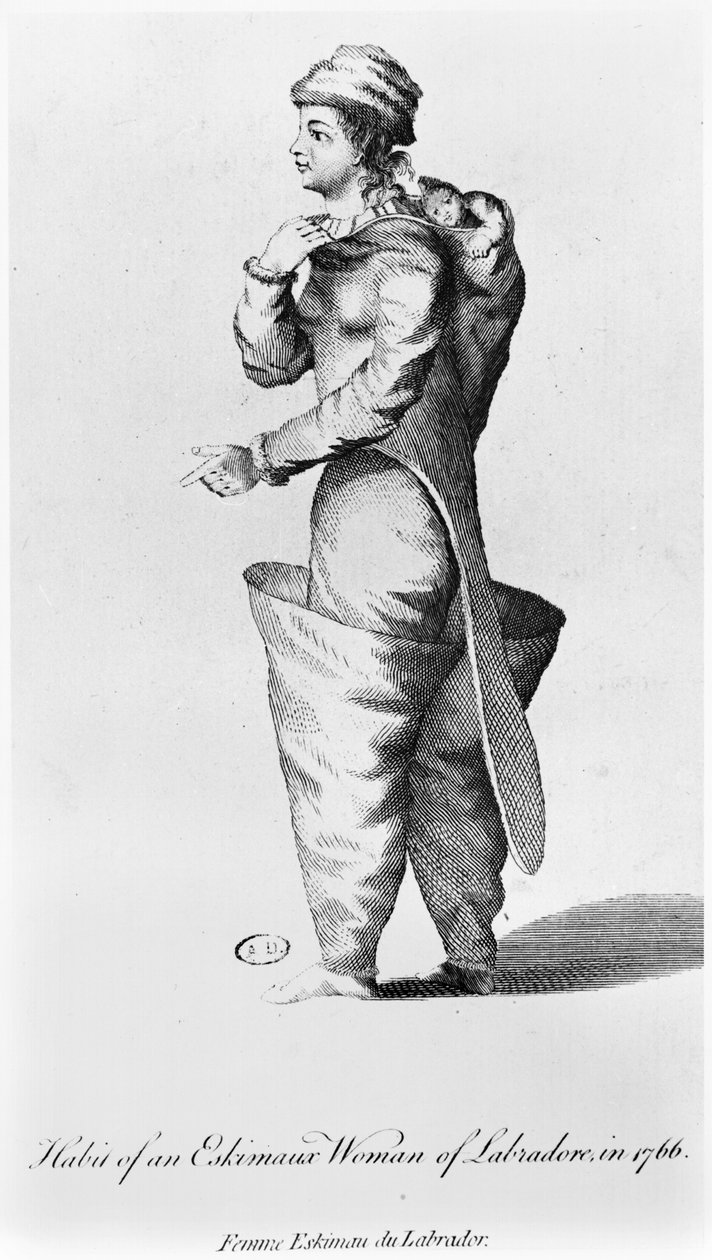 为拉布拉多Esquimaux女性着装，1766年 作者 美国学校
