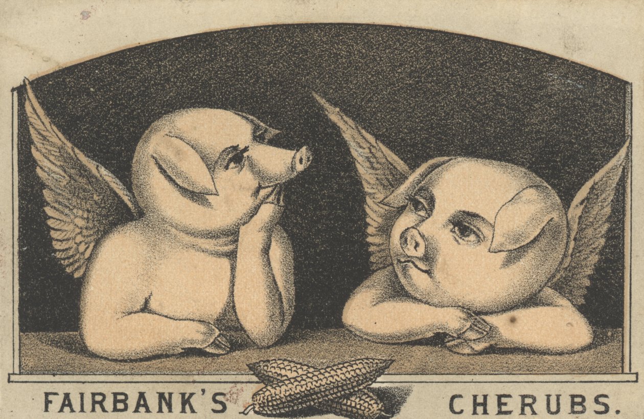 Fairbanks Cherubs，Fairbank Lard的广告，1880年 作者 美国学校