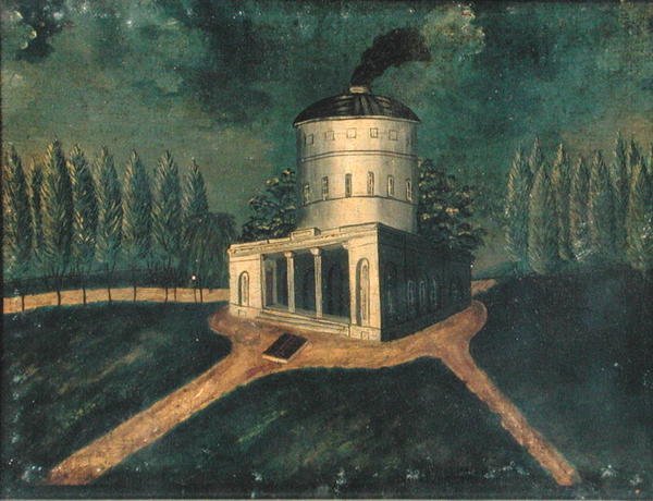 费尔蒙特水厂，约1838年（布面油画） 作者 美国学校