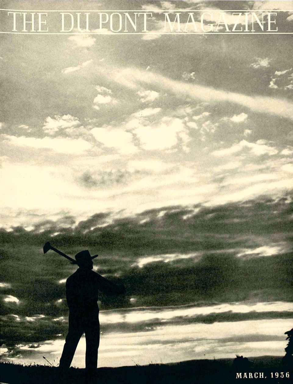 农民在领域，杜邦杂志的封面，1936年3月 作者 美国学校