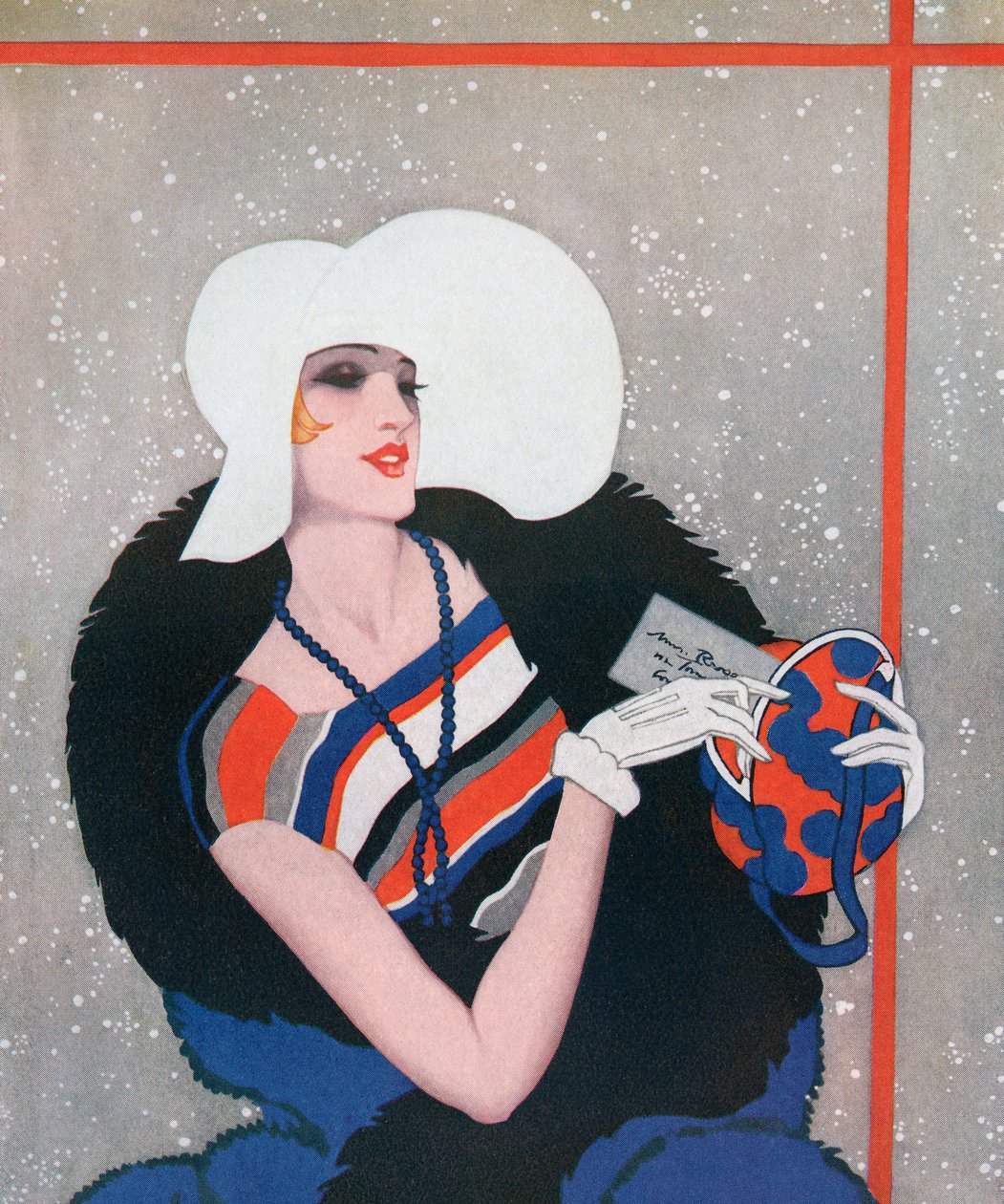 Fashionable Flapper on Her Way to a Party 作者 美国学校