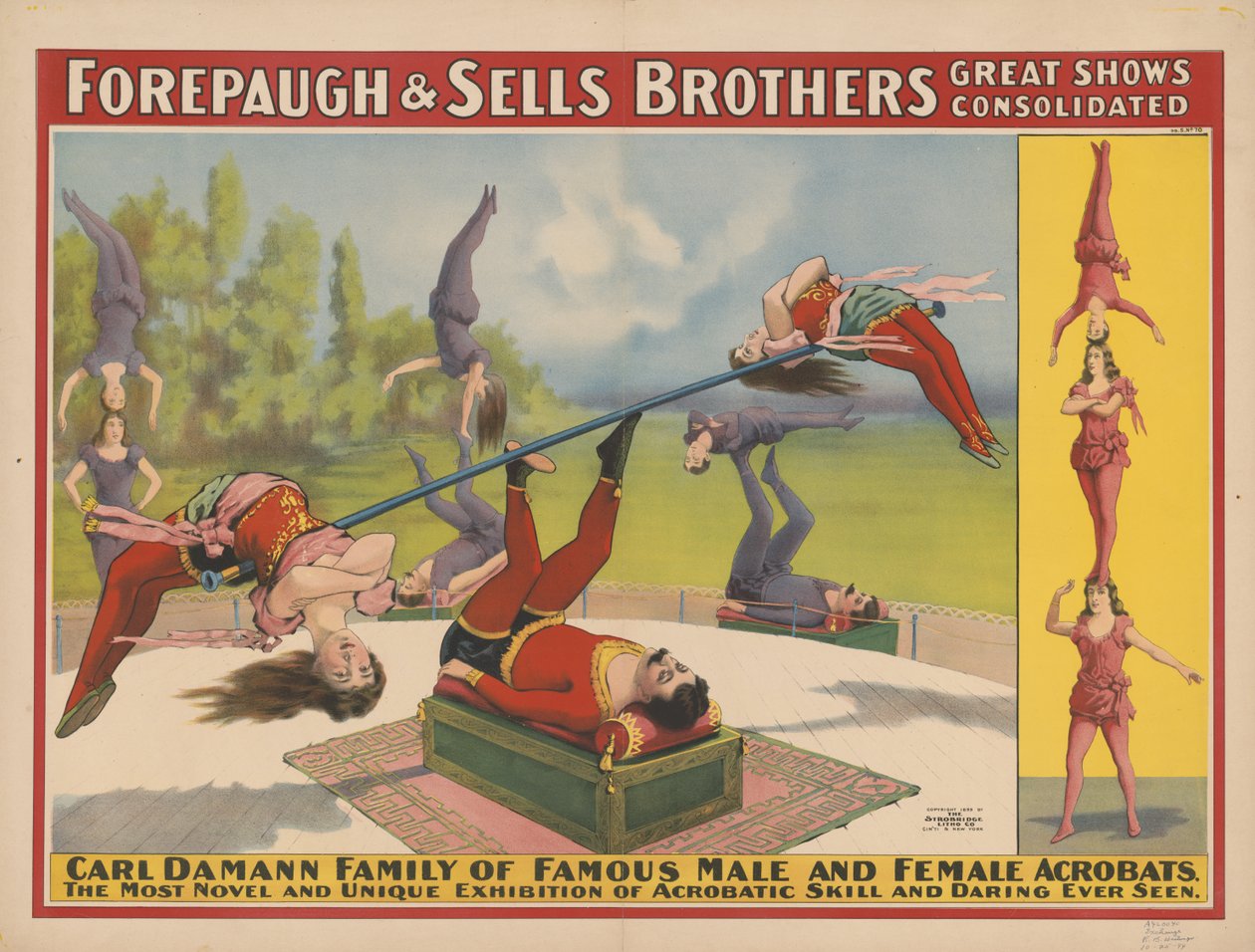 Forepaugh＆Sells Brothers的精彩演出合并，1899年 作者 美国学校