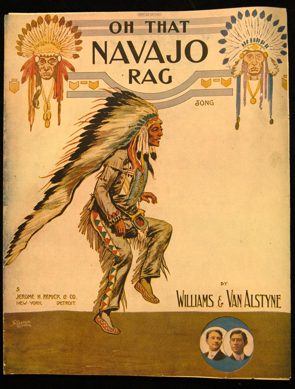 威廉姆斯和Van Alstyne的Navajo Rag的封面，c.1912 作者 美国学校