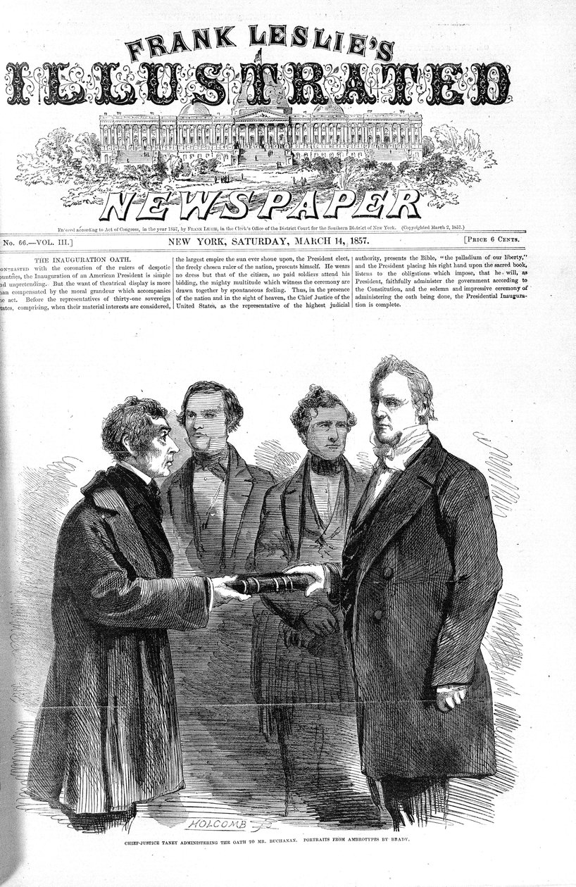 1857年3月14日Frank Flalies Illustrated Newspaper的头版 作者 美国学校