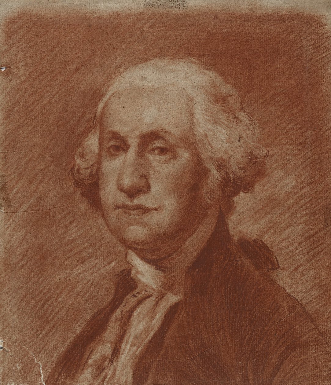 George Washington, early 19th century (conte crayon on laid paper) 作者 美国学校