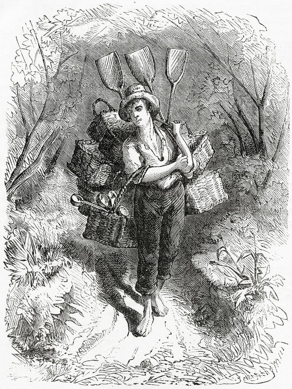1872年3月23日，来自Appletons Journal的一个专题报道插图，一个流浪者社区 作者 美国学校